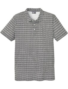 bonprix Polo tričko s krátkym rukávom a komfortným strihom, minimalistická potlač, farba čierna