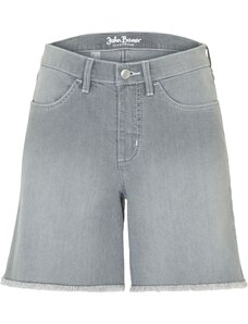 bonprix Strečové džínsové šortky, Mid Waist, farba šedá
