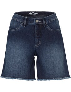 bonprix Strečové džínsové šortky, Mid Waist, farba modrá