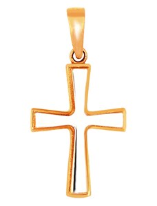 iBrill Zlatý náboženský prívesok - krížik