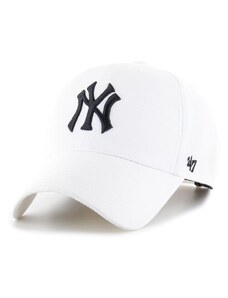 47 Brand Biela šiltovka NY Yankees s čiernym logom
