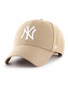 47 Brand Khaki šiltovka NY Yankees s bielym logom
