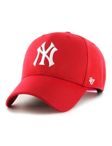 47 Brand Dámska červená šiltovka NY Yankees s bielym logom