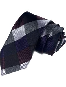 Venergi fialová károvaná kravata