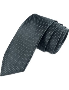 Venergi tmavo-sivá kravata s drobnou bielou bodkou