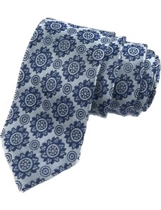 Venergi sivá kravata s modrým vzorom