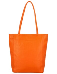 Dámska kožená kabelka cez rameno oranžová - ItalY Nooxies oranžová