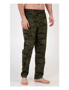 Gazzaz Pánske pyžamové nohavice Army, farba khaki, 100% bavlna