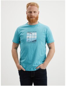 Svetlomodré pánske tričko LERROS - muži