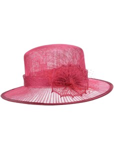 SEEBERGER Cloche slávnostný klobúk s ozdobou - zo sisalovej slamy