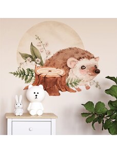 Gario Detská nálepka na stenu Animals from the magical forest - ježko Rozmery: 98 x 75 cm
