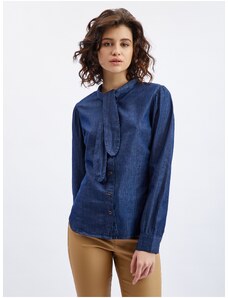 Orsay Dark blue Ladies Denim Shirt with Decorative Detail - Women
