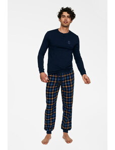 Henderson Pánske bavlnené pyžamo Trade 40049-59X tmavomodré, Farba tmavomodrá