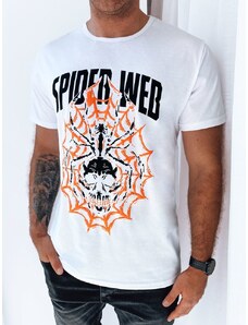 Buďchlap Originálne biele tričko s nápisom Spider
