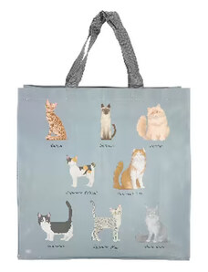 Nákupná taška s maľovanými mačkami