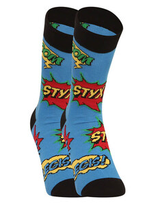 Veselé ponožky Styx vysoké art boom (H955)