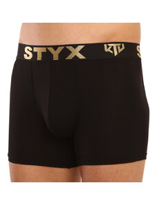 Pánske boxerky Styx / KTV long športová guma čierne - čierna guma (UTC960)