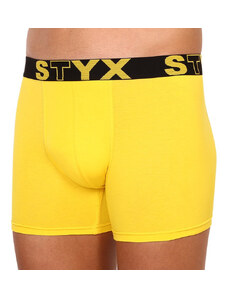 Pánske boxerky Styx long športová guma žlté (U1068)
