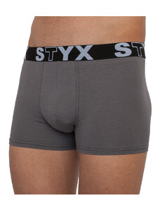 Pánske boxerky Styx športová guma nadrozmer tmavo sivé (R1063) 4