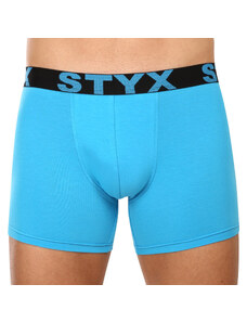 3PACK pánske boxerky Styx long športová guma svetlo modré (3U1169)