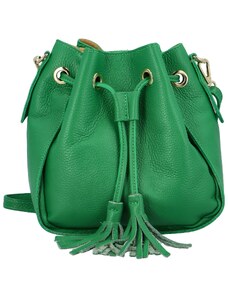 Delami Vera Pelle Dámska kožená kabelka cez rameno zelená - Delami Volira zelená