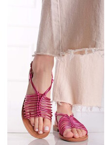 Ideal Fuchsiové nízke sandále Vera
