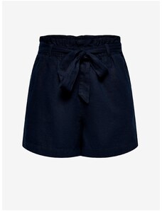 Dark blue shorts with linen JDY Say - Women