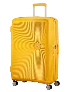 American Tourister Soundbox 77cm žltá Spinner rozšíriteľný