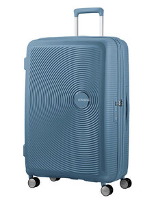 American Tourister Soundbox 77cm modrá Spinner rozšíriteľný 97L
