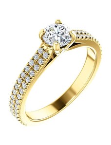Briliantový prsteň, žlté zlato 22157B/Z/X