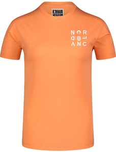 Nordblanc Oranžové dámske tričko z organickej bavlny LETTERS