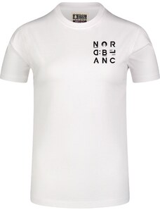 Nordblanc Biele dámske tričko z organickej bavlny LETTERS