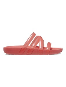 Dámske sandále Crocs Splash Glossy Strappy svetlo červená