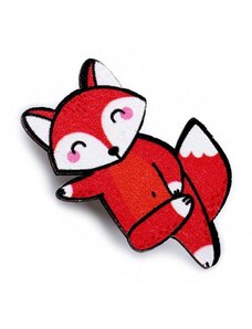 Stoklasa Dřevěná brož zvířátka - 1 červená liška