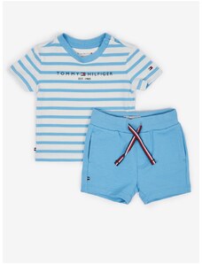 Tommy Hilfiger Boys' Striped T-shirt and Shorts Set in Blue and White To - Boys
