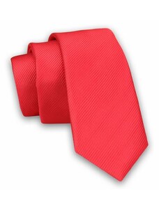 Červená pánska kravata s jemnou textúrou