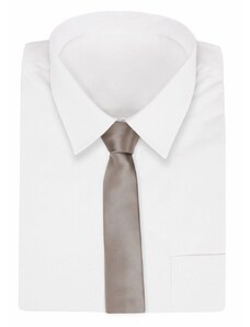 Hladká pánska kravata v trendy popolavej farbe