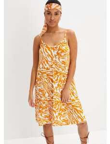 bonprix Džersejové šaty z udržateľnej viskózy, farba oranžová