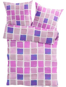bonprix Posteľná bielizeň s grafickým vzorom, farba fialová, rozm. 2x 80/80 cm, 2x 135/200 cm