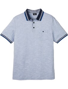 bonprix Polo tričko s náprsným vreckom, krátky rukáv, farba modrá