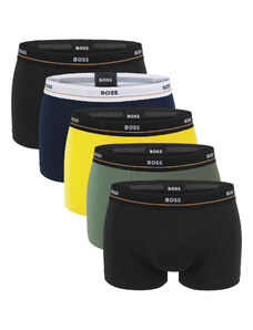 BOSS - boxerky 5PACK essential cotton stretch single color combo - limitovana fashion edícia (HUGO BOSS)