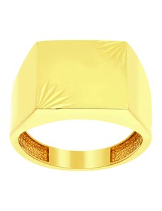 iBrill Zlatý pečatný pánsky prsteň