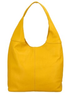 Dámska kožená kabelka cez rameno žltá - ItalY SkyFull žltá