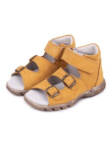 Vlnka Detské kožené sandále Zaza žltá veľkosti obuvi - deti 27