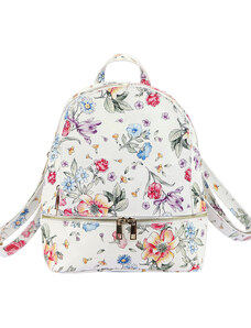 Florence 31123 dámsky kožený kvetovaný ruksak 10l