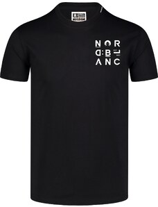 Nordblanc Čierne pánske tričko z organickej bavlny COMPANY