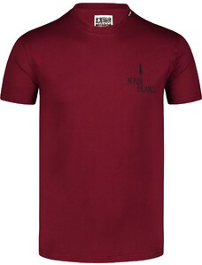 Nordblanc Vínové pánske tričko z organickej bavlny AVENUE