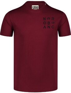 Nordblanc Vínové pánske tričko z organickej bavlny COMPANY