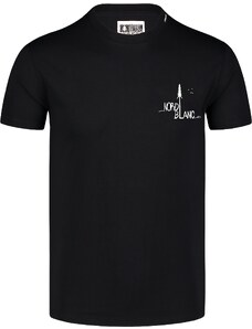 Nordblanc Čierne pánske tričko z organickej bavlny AVENUE