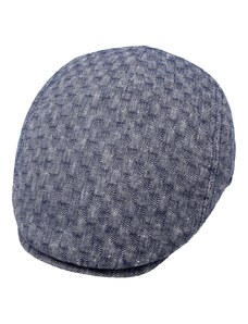 Fiebig - Headwear since 1903 Pánska ľanová letná čiapka - Fiebig od roku 1903 - modrá